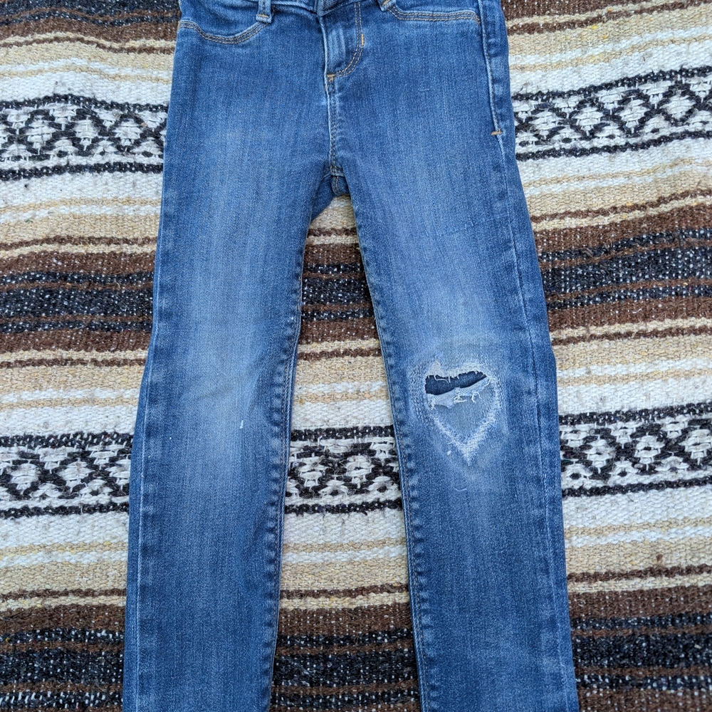 Old Navy Blue Skinny Jeans Distressed